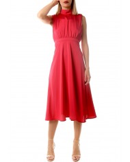 Abito Satin Fucsia